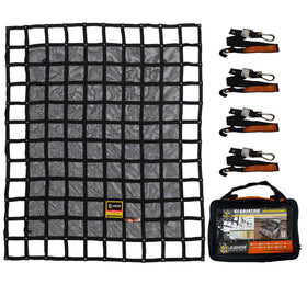 Gladiator Cargo Nets front view showing full 6.75x8 ft net and heavy-duty webbing for secure hauling