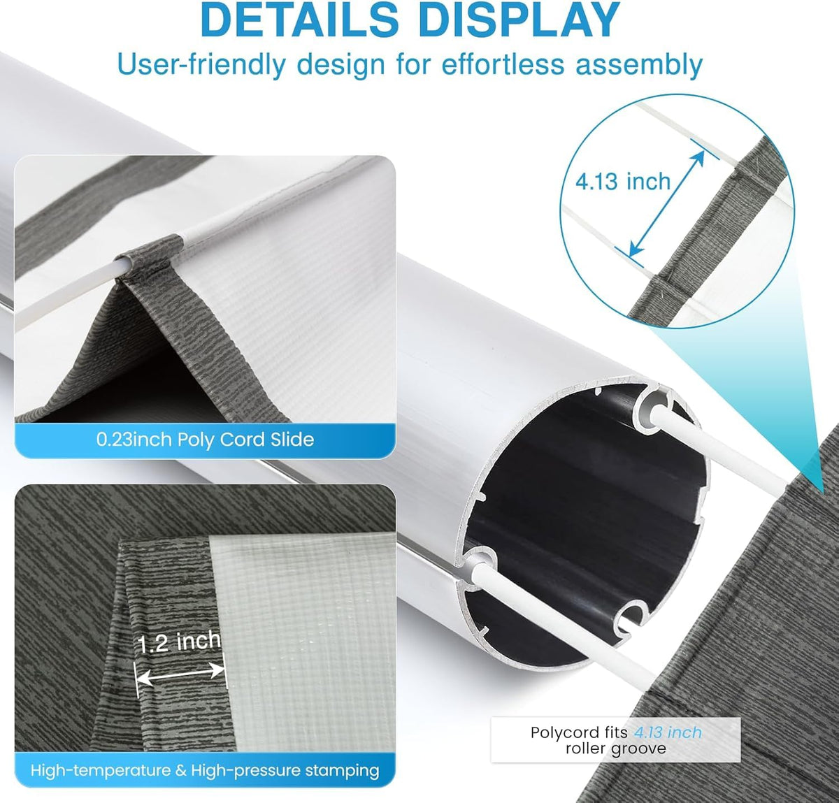 Glamful repair patch and black pull strap included for quick fixes