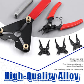 Glarks pliers angled jaw detail demonstrating quick-change heads benefit