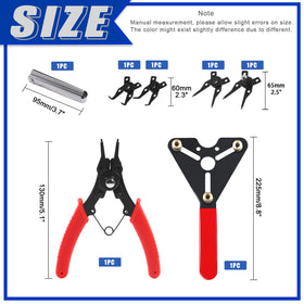 Glarks snap ring pliers with interchangeable jaws for versatile circlip work