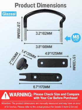 Glazeal stainless u-bolt close-up showing corrosion resistance and durable threads