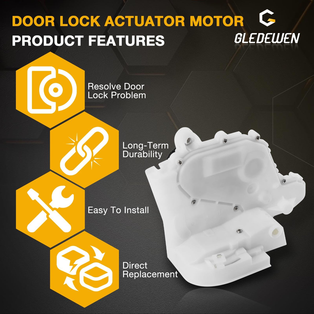 Gledewen actuator close-up of internal gear detail for durability