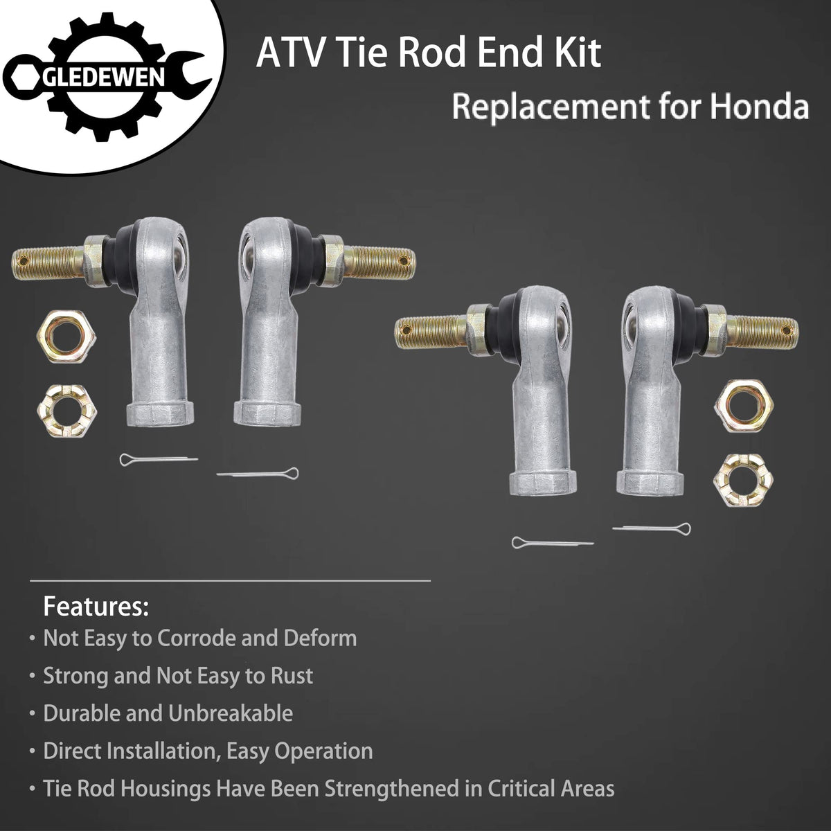 Gledewen pair of tie rod ends side by side confirming matching set benefit