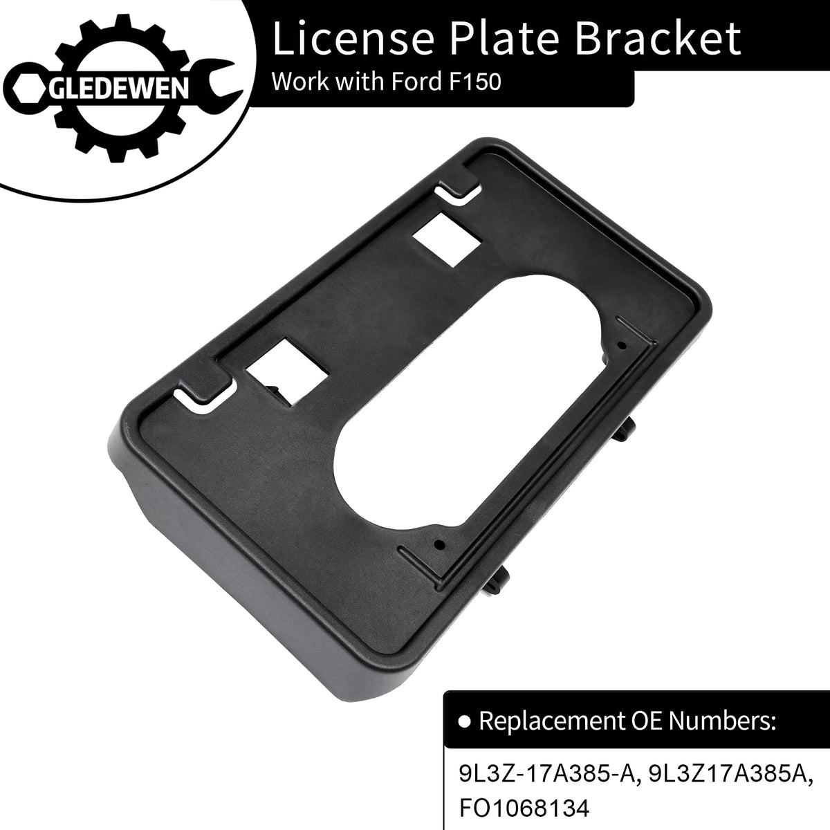 Gledewen bracket installed on F-150 bumper demonstrating correct alignment