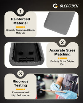 Gledewen mounting clips and cover plate displayed for easy-install benefit