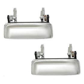 Gledewen chrome front handle front view showing clean OEM-style fit and shiny finish