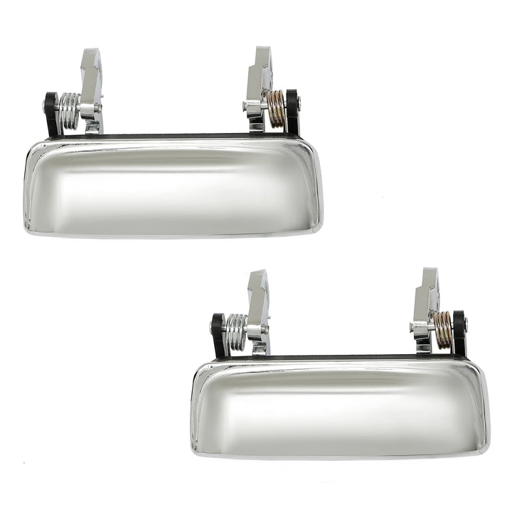 Gledewen chrome front handle front view showing clean OEM-style fit and shiny finish