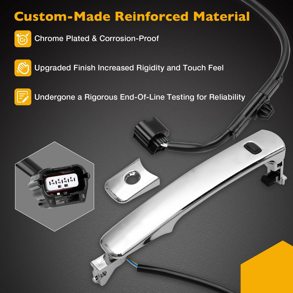 Gledewen chrome finish close-up highlighting corrosion-resistant surface