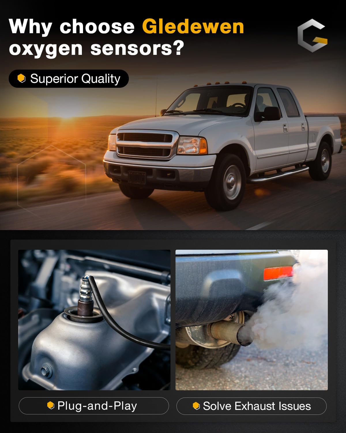 Gledewen two sensors laid out side-by-side — upstream and downstream pair convenience