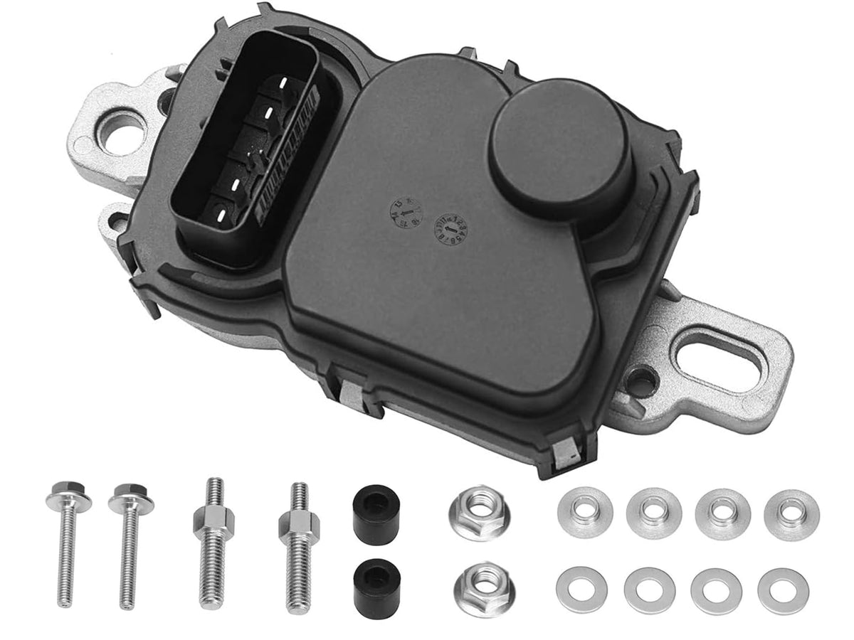 Gledewen fuel pump driver module front view showing connector and mounting points for easy replacement