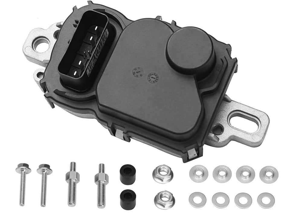 Gledewen fuel pump driver module front view showing connector and mounting points for easy replacement