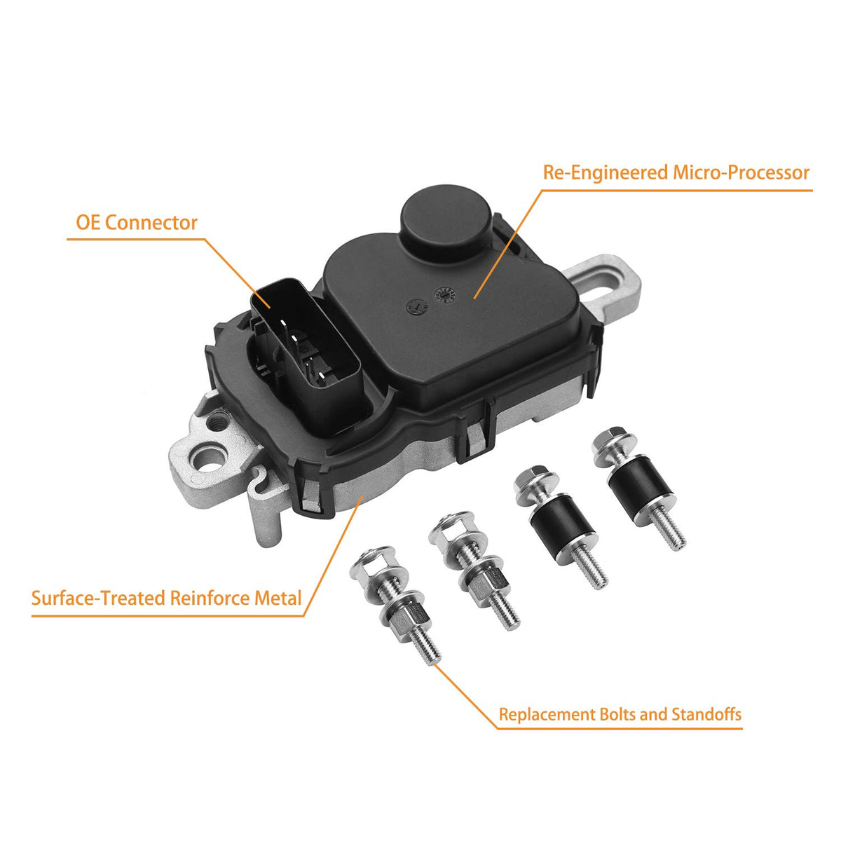 Gledewen powder-coated housing detail protecting the FPDM from corrosion and road conditions