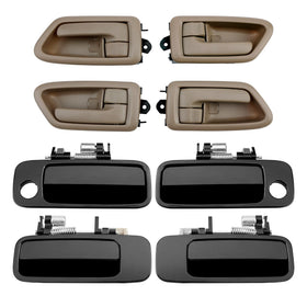 Gledewen front left exterior handle with keyhole showing smooth black finish and reliable fit