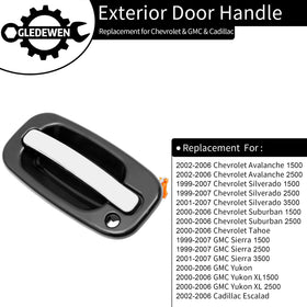 Gledewen driver-side chrome lever in black housing delivering OEM fit and reliable operation