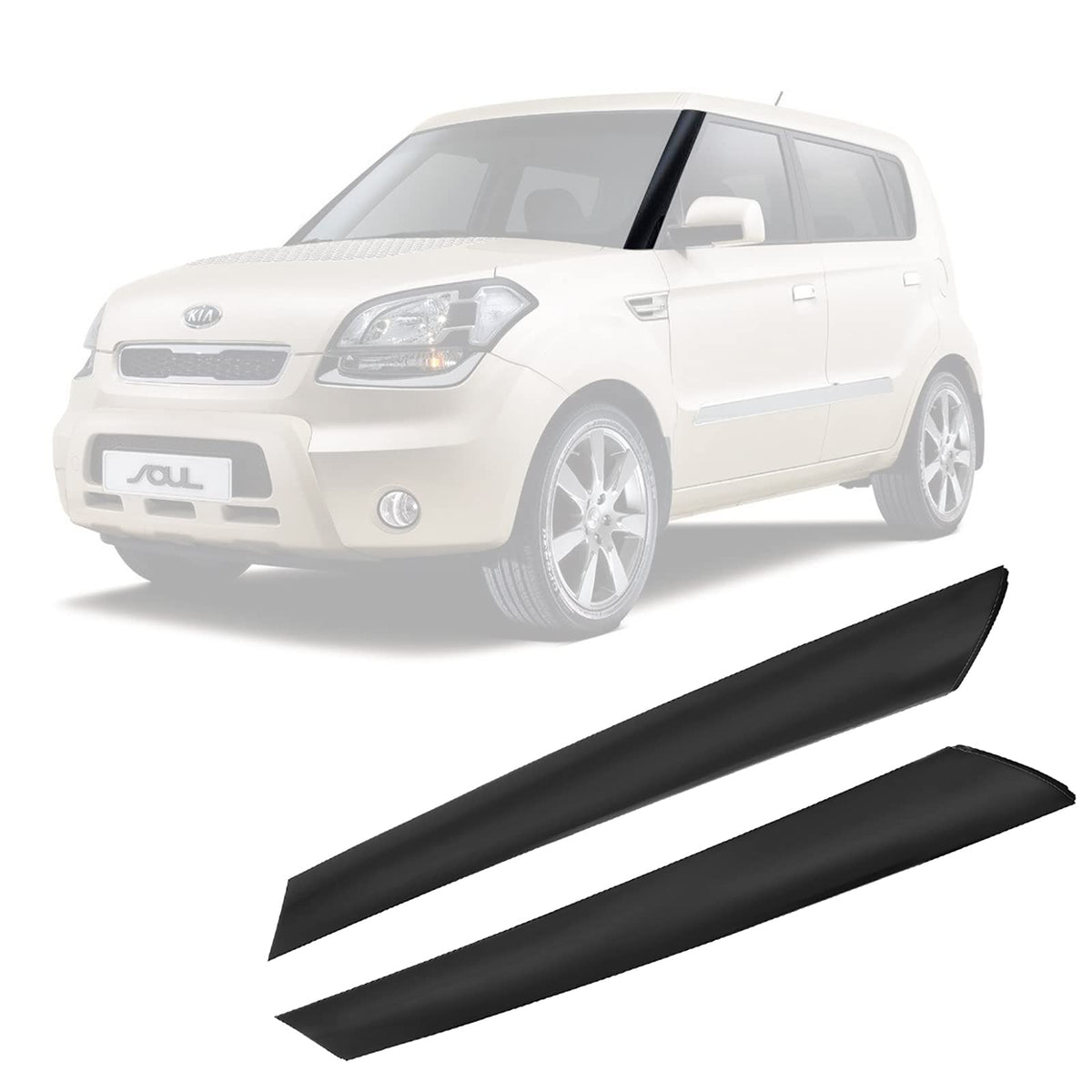 Gledewen front packaging showing both trims and included clips for easy replacement