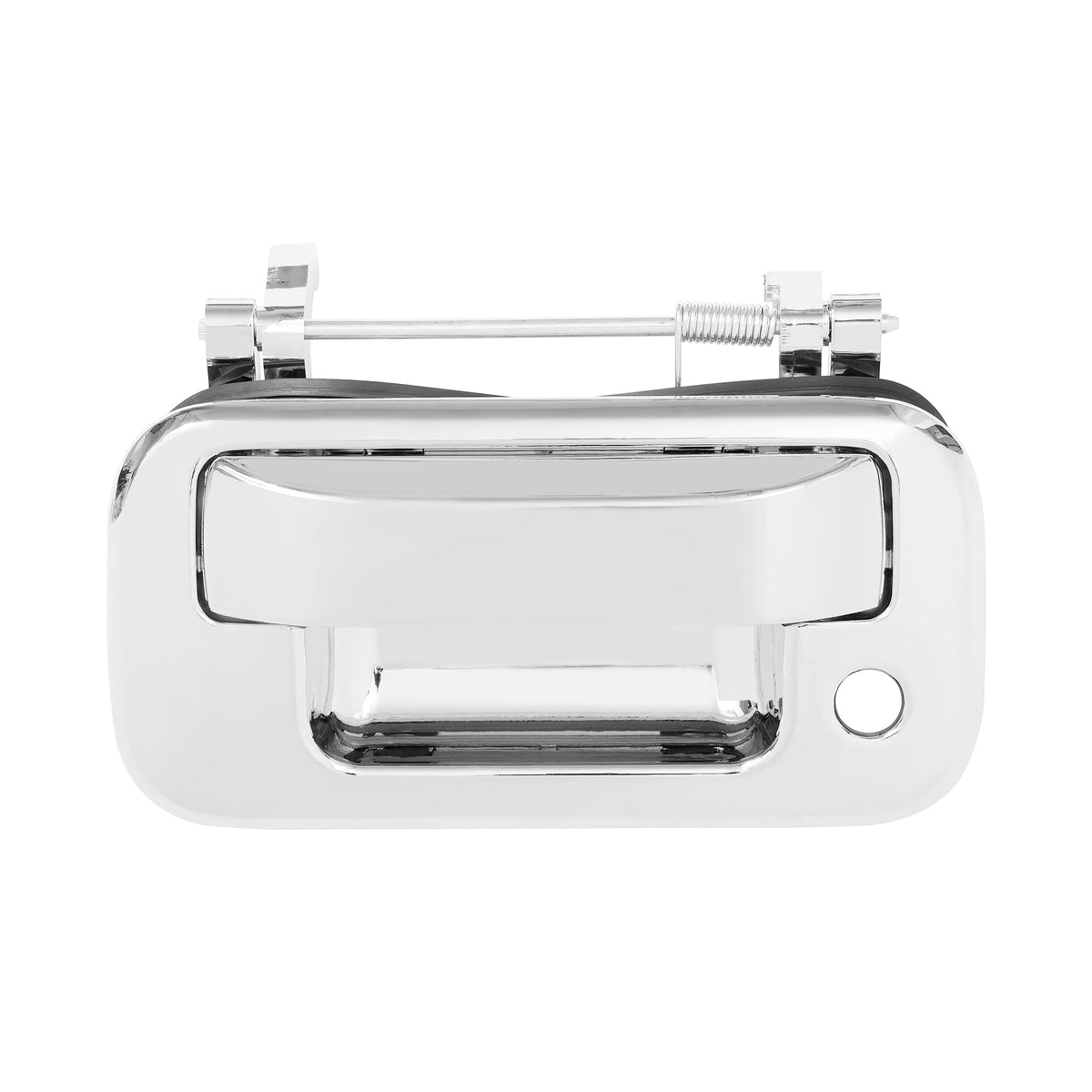 Gledewen chrome tailgate handle front view showing sleek finish and easy fit
