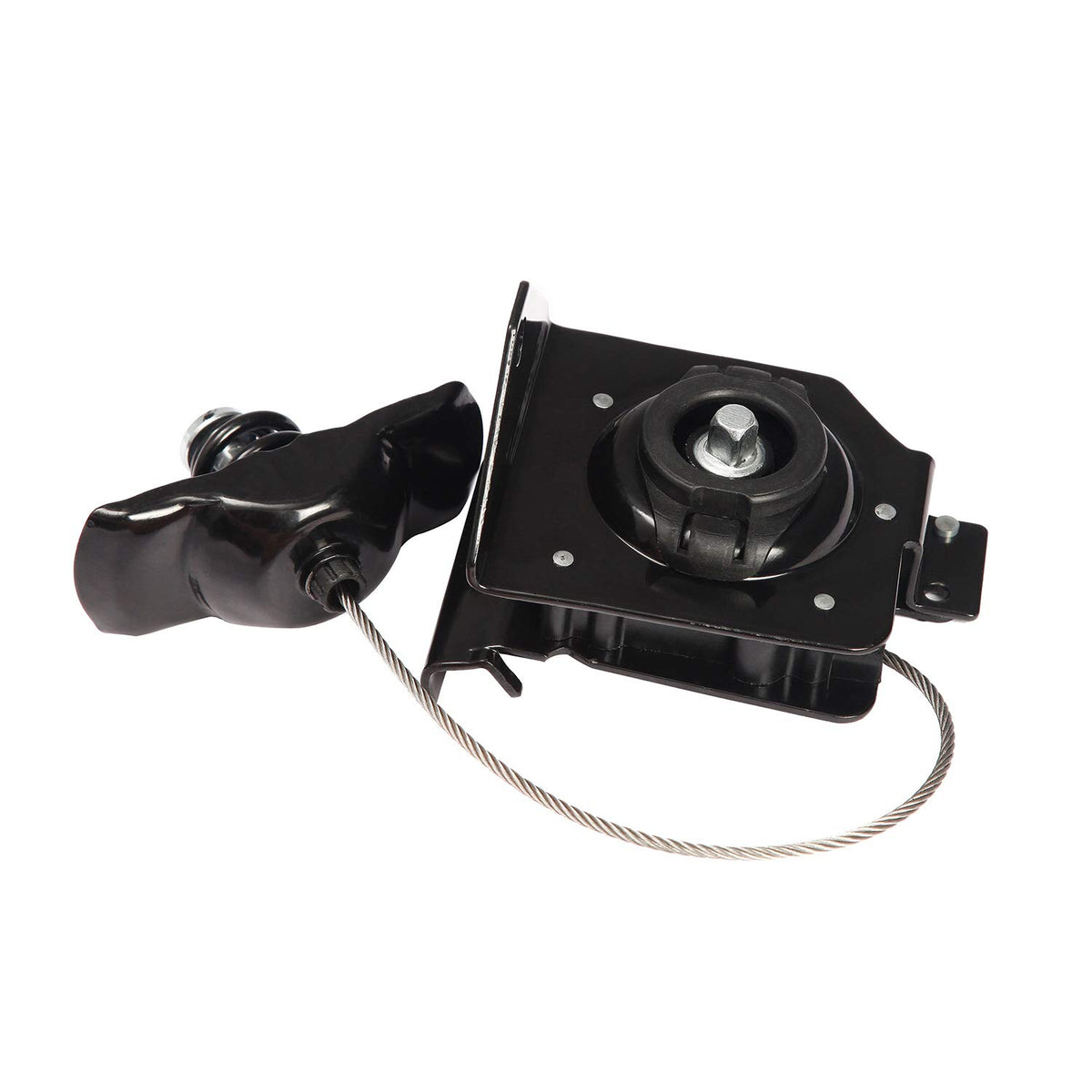 Gledewen front view of spare tire hoist carrier showing complete assembly and fitment benefit