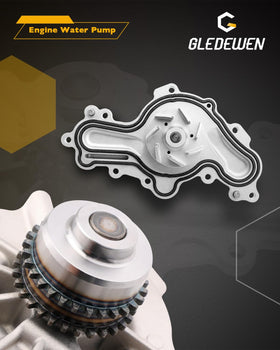 Gledewen GMB water pump with gasket included to prevent coolant leaks and simplify service