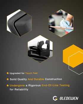 Gledewen handle hardware and spring shown for secure long-lasting benefit
