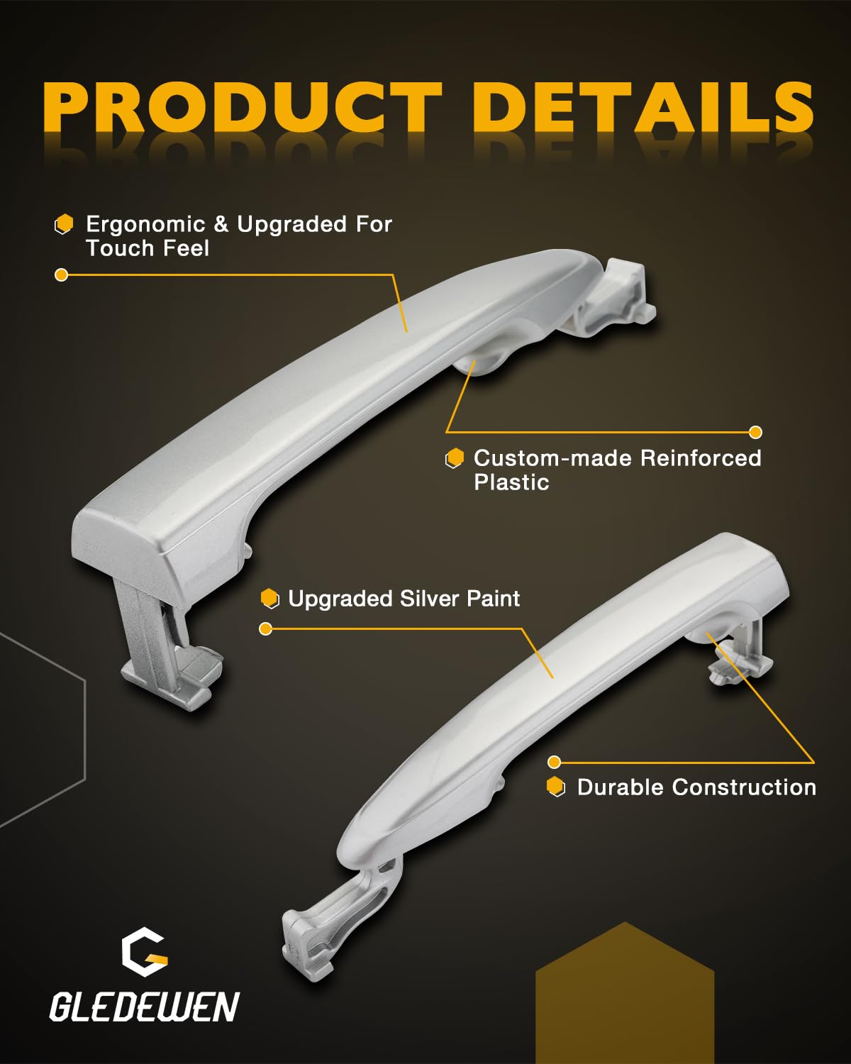 detailed shot of Gledewen handle mounting points and hardware showing ease of installation