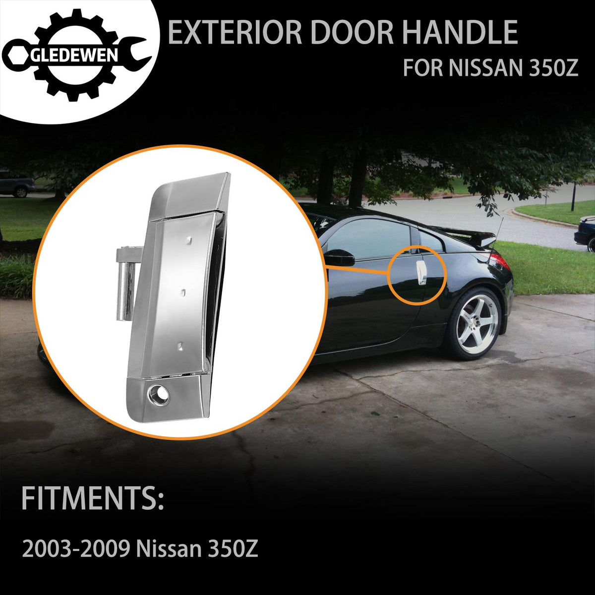 Gledewen handle key hole detail highlighting compatible lock functionality