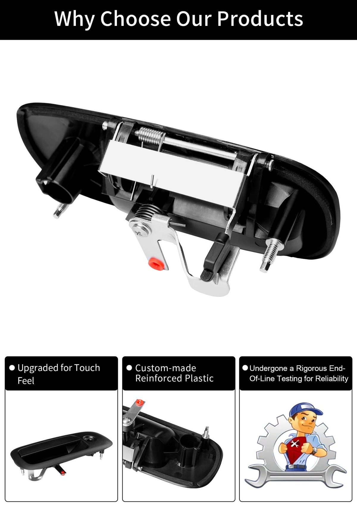 Gledewen handle keyhole detail showing secure lock compatibility