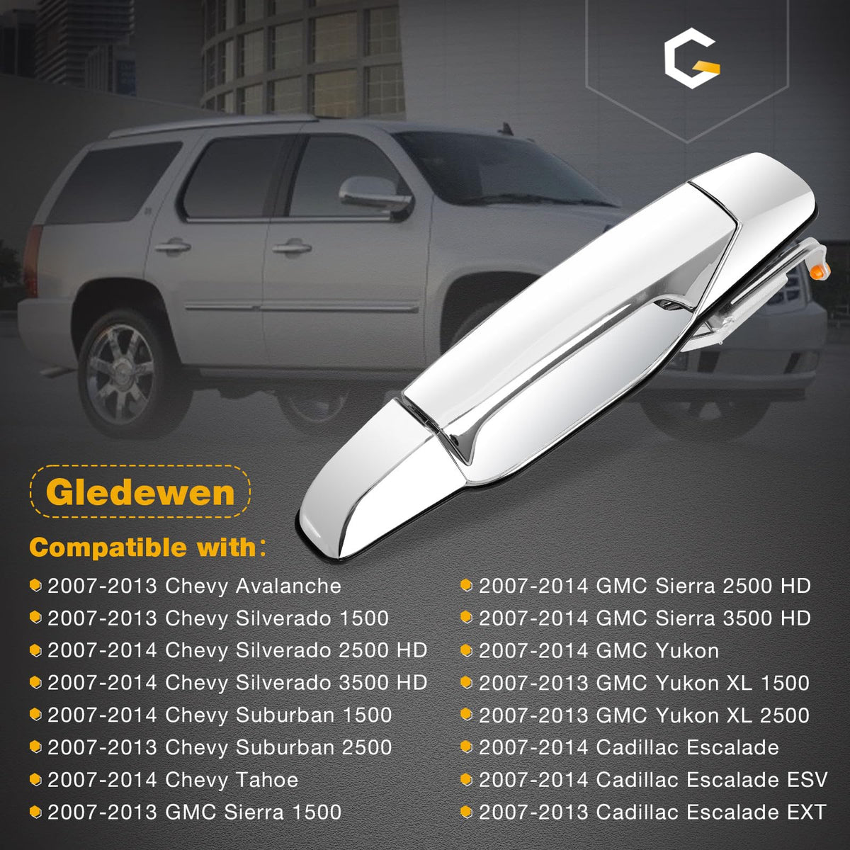 Gledewen handle label with replaced OE numbers for part identification