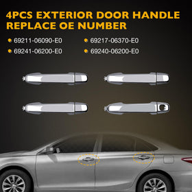 Gledewen handle mounted on Toyota Camry showing renewed exterior curb appeal benefit