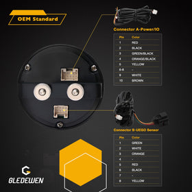 Gledewen harness and connectors layout enabling simple vehicle wiring