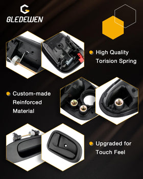 gledewen handle installed in car demonstrating easy DIY replacement
