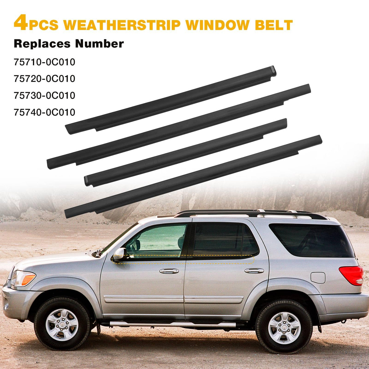 gledewen weatherstrip being installed in car door showing easy direct-replacement benefit