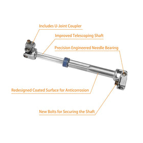 Gledewen shaft installed on steering column illustrating direct-fit replacement benefits
