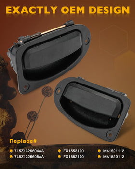 Gledewen passenger-side handle installed in truck interior demonstrating smooth operation