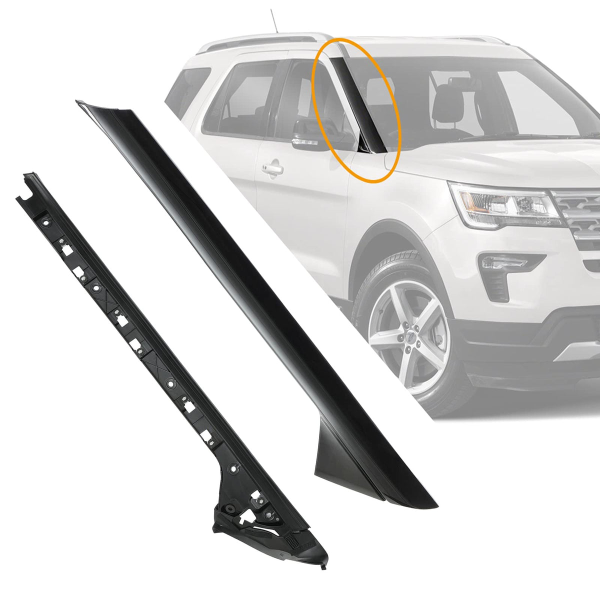 Gledewen installed passenger side molding on Explorer, protects wiring and clips