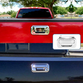 Gledewen tailgate handle on truck in garage showing upgraded appearance benefit