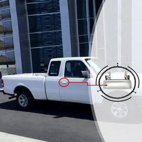 Gledewen lifestyle truck exterior detail showing polished handle enhancing vehicle curb appeal