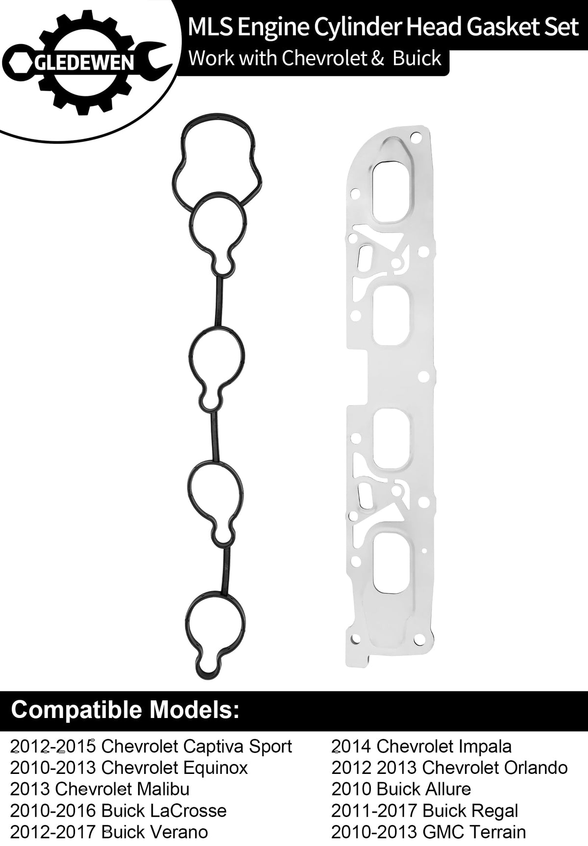 Gledewen MLS head gasket close-up showing layered steel construction for reliable combustion sealing