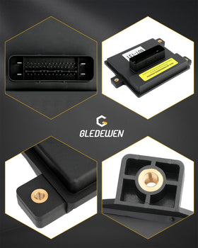 Gledewen module next to ruler demonstrating compact size for easy swap