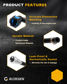 Gledewen plastic quick connectors and accessories shown for fast leak-free joins
