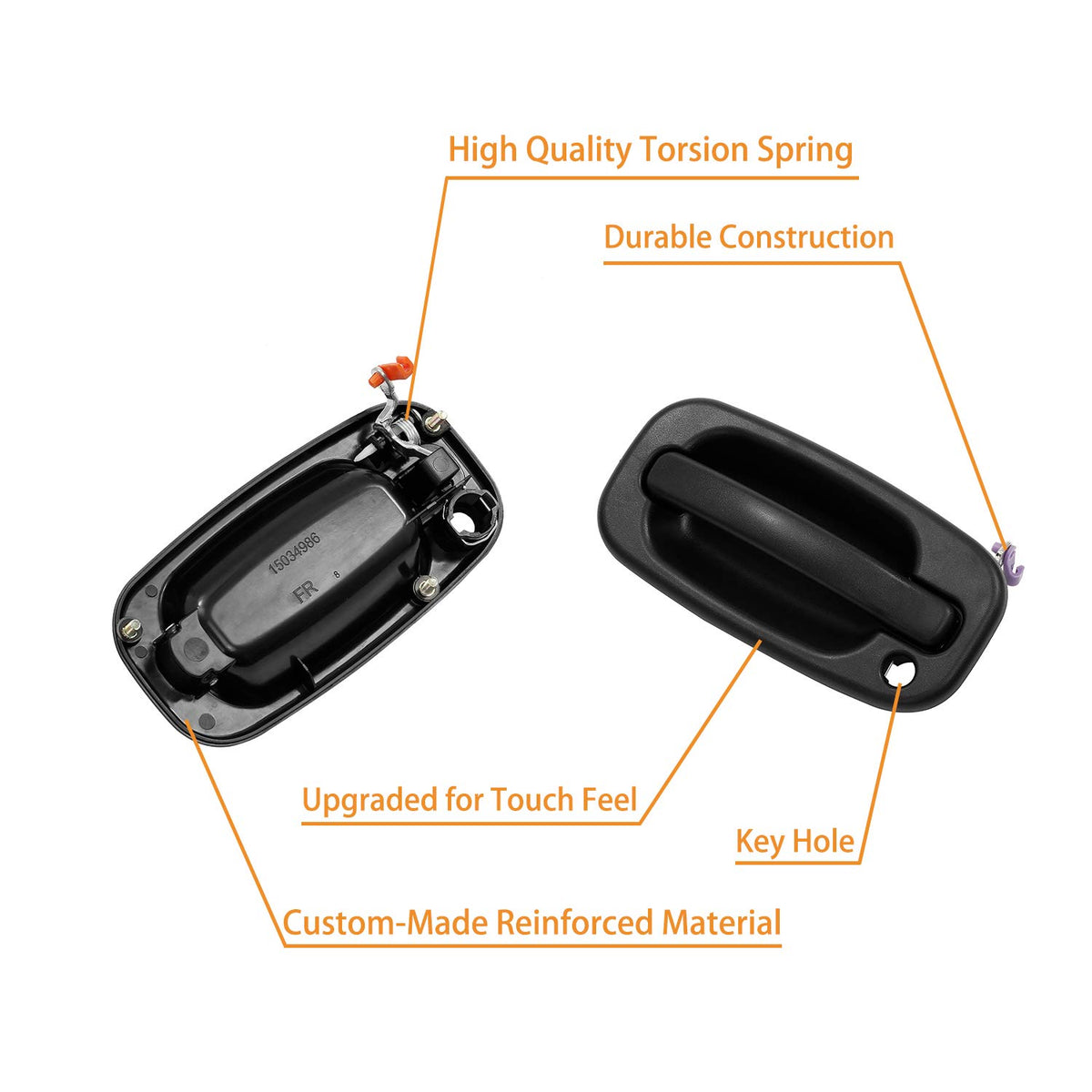 Gledewen rear driver handle close-up illustrating solid construction and reliable operation