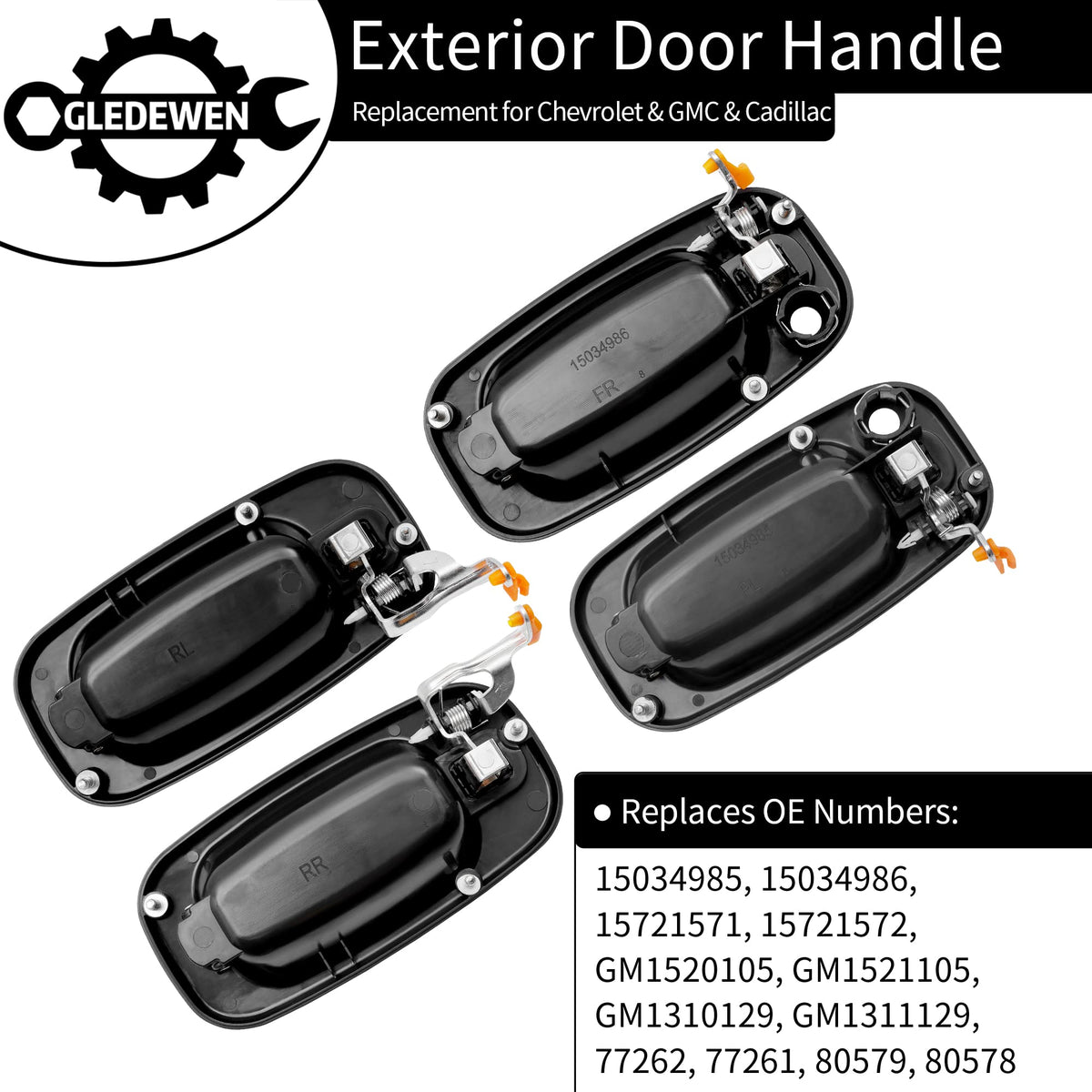 Gledewen rear handle chrome detail showing high-gloss durability