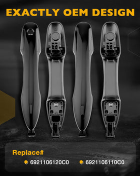 Gledewen rear left handle profile displaying contour and precise fit for Toyota models