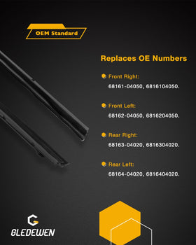 Gledewen rear left window trim seal highlighting durable material and fit