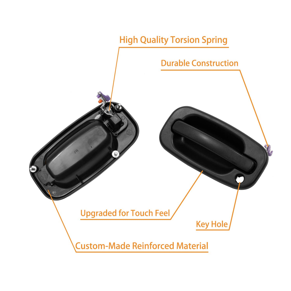 Gledewen rear right exterior handle illustrating corrosion-resistant finish