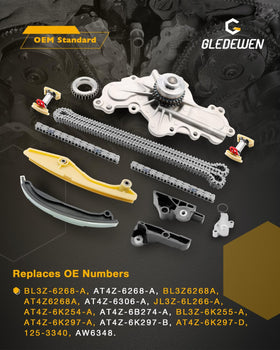 Secondary roller chains and crank gear from Gledewen showing precise tooth and link fit