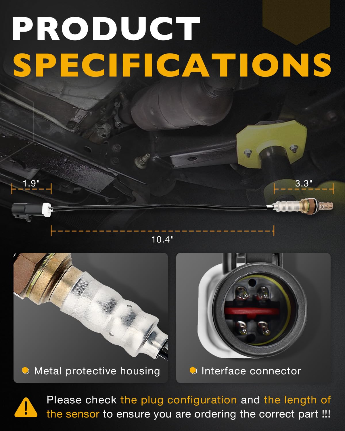 Gledewen sensor connector plug detail showing pins and latch — ensures correct fit benefit