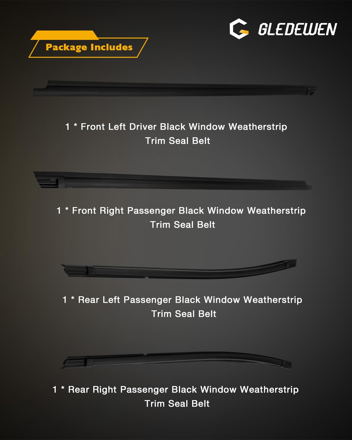 Gledewen trim seal beside ruler showing correct dimensions for easy fit