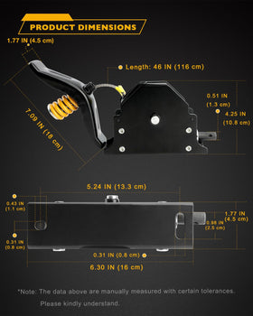 Gledewen crank rod detail illustrating easy hand operation and leverage