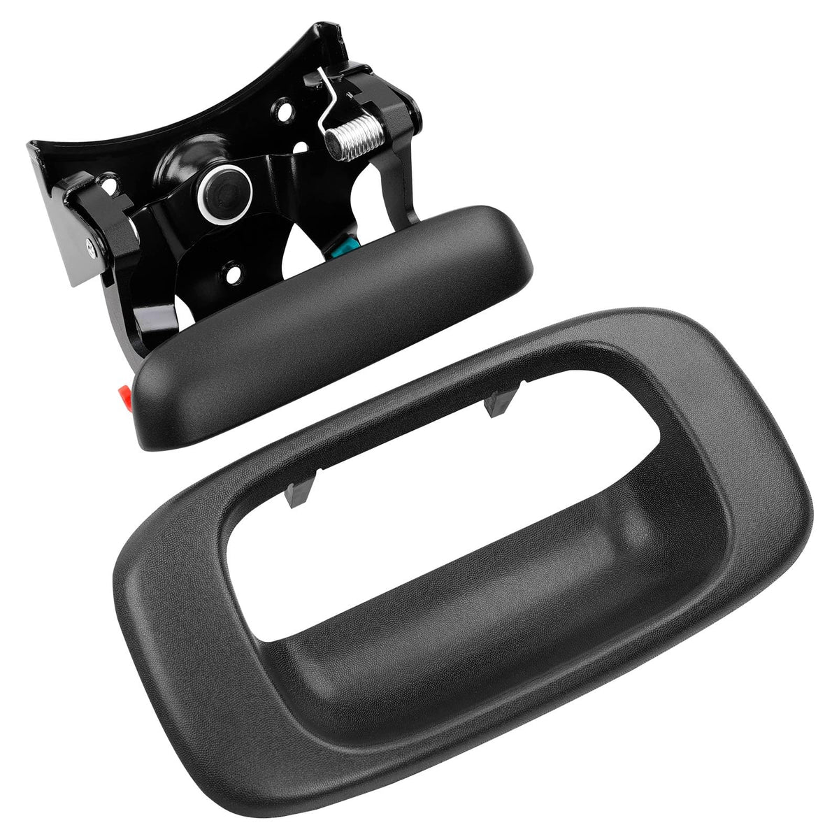 Gledewen front view of metal tailgate handle showing OEM fit and durability