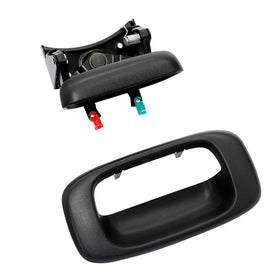 Gledewen front view of tailgate handle showing OEM fit and restored appearance